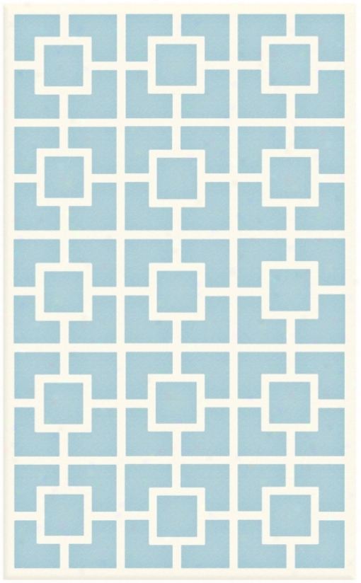 Block Party Blue Area Rug (f4468)