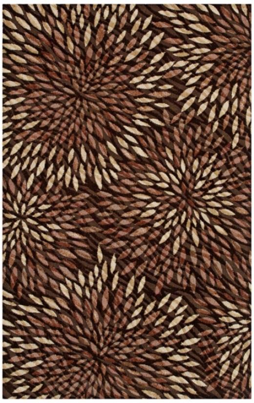 Flush Brown Area Rug (j5521)