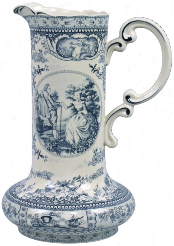 Blue And White Porcelain Pitcher (r3227)