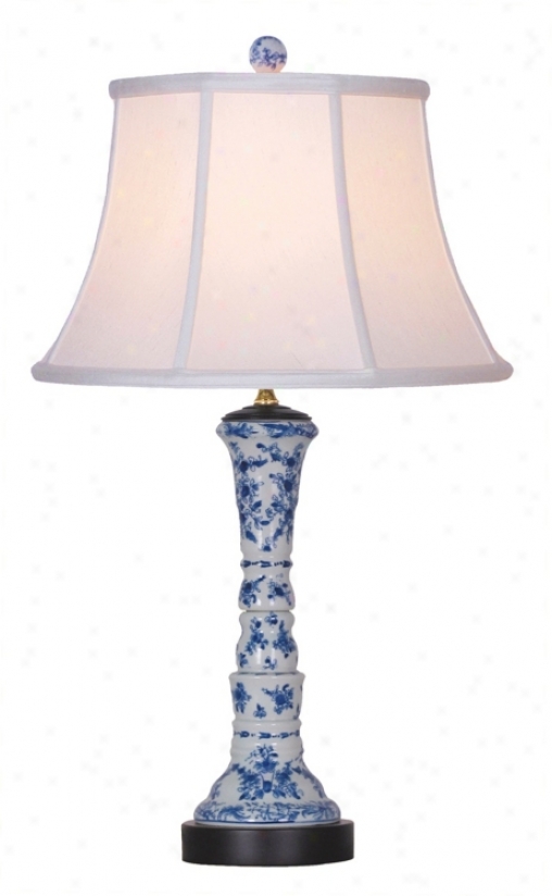 Blue And White Porcelain Vase Buffet Table Lamp (j4965)