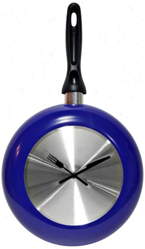 Blue Frying Time 10 1/2" Wall Clock (w1548)