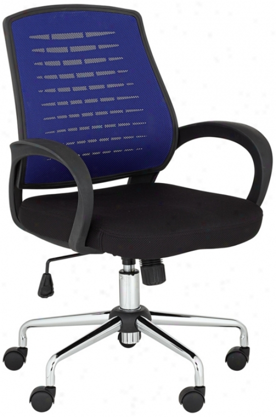 Blue Ensnare Back Adjustable Office Chair (u5681)