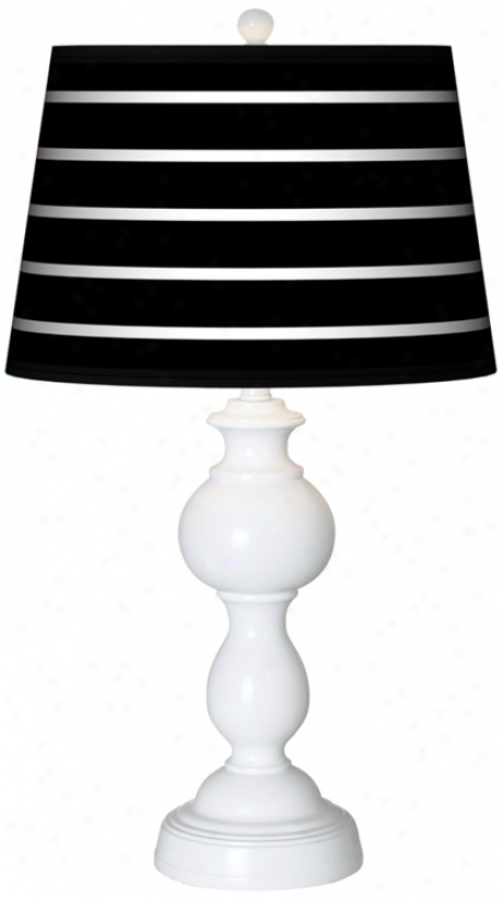 Bold Black Stripe Giclee Sutton Table Lamp (n5836-p1355)