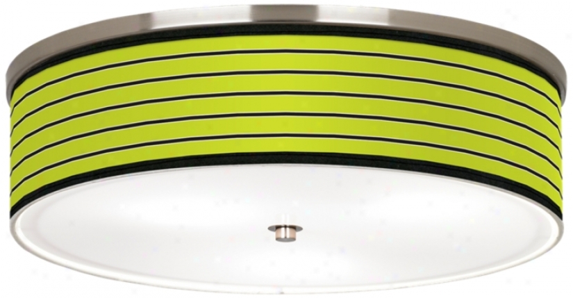 Impudent Limme Green Stripe Nickel 20 1/4" Wide Ceiling Light (j9213-k1480)