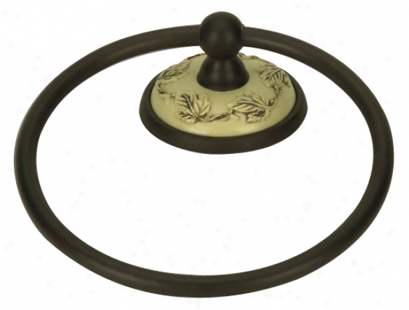 Bordeaux 6" Ivory-bronzeT owel Ring (89534)