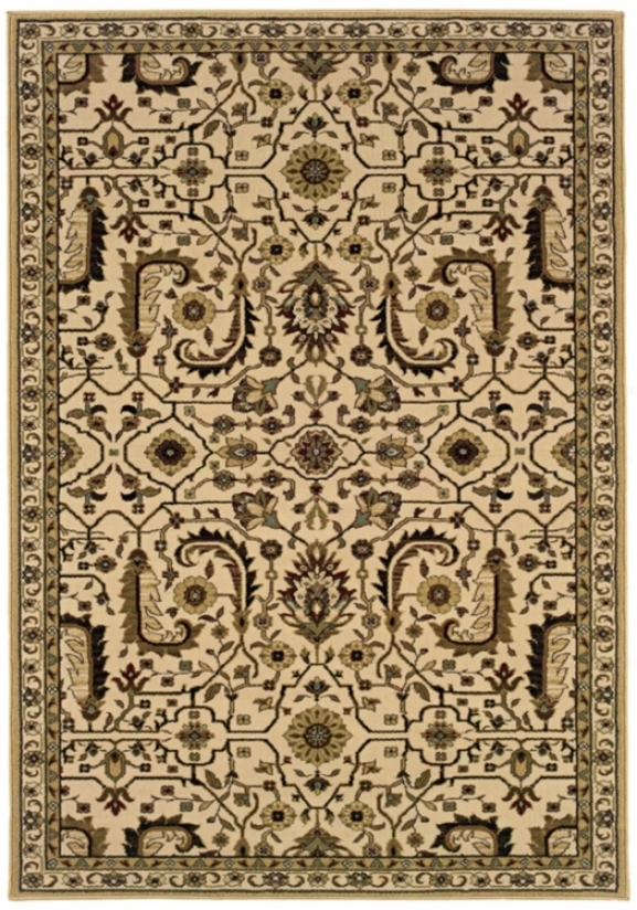 Botanical Traditions Beige 3' 10"x5' 5" Area Rug (j1857)