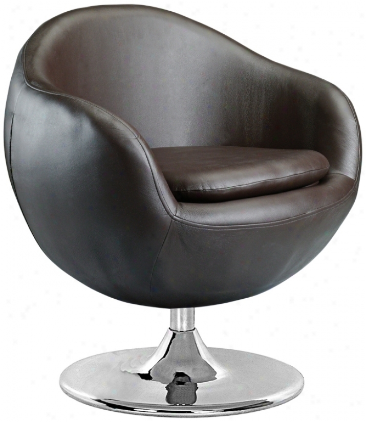 Bounce Espresso Leatherette Contemporary Armchair (g4242)