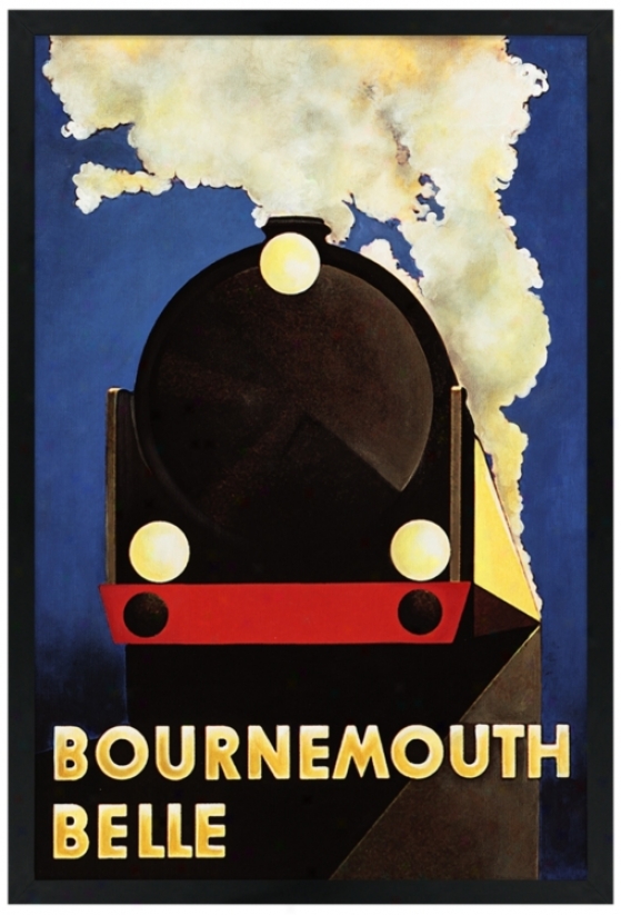 Bournemouth Belle 30" High Blac Rectangular Giclee Wall Art (m8639-n2271)