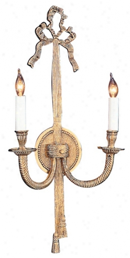 Bow And Tassel 21" High Two Light Wall Sconce (92599)