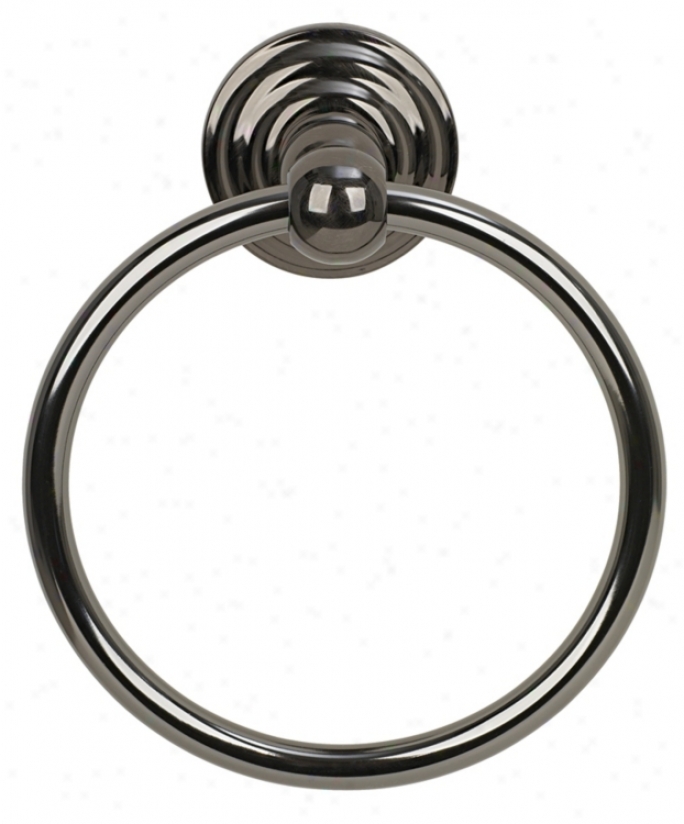 Brentwood Black Chrome Towel Holder Ring (66035)