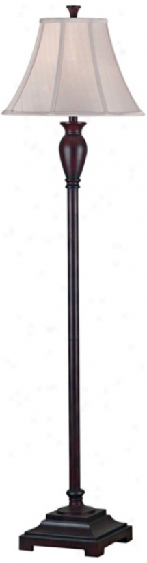 Brevard Dark Burgundy Floor Lamp (h9455)