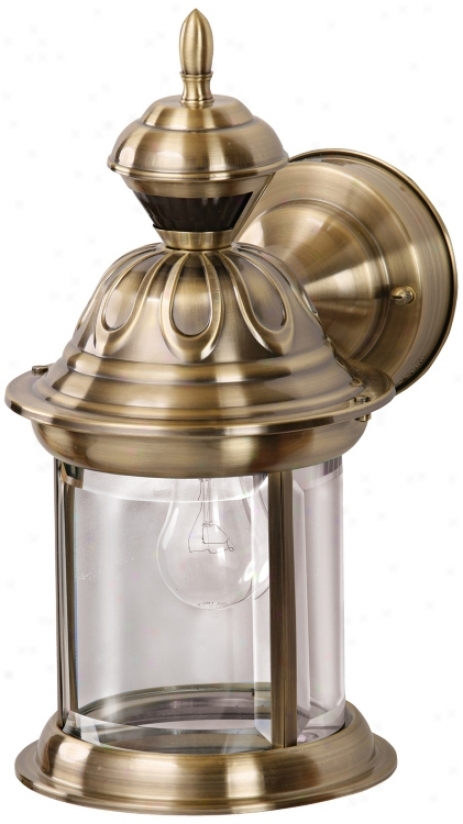 Bridgeport Antique Brass Energy Star&#174; Outdoor Wall Light (h6921)