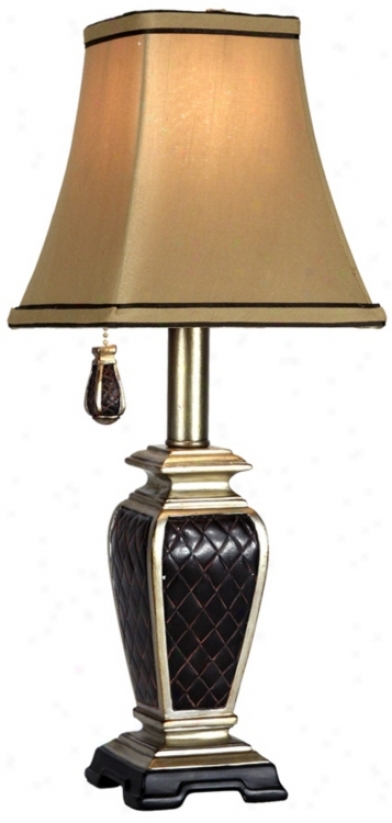 Bropmton Collection Black Diamond Pattern Accent Lamp (n1749)