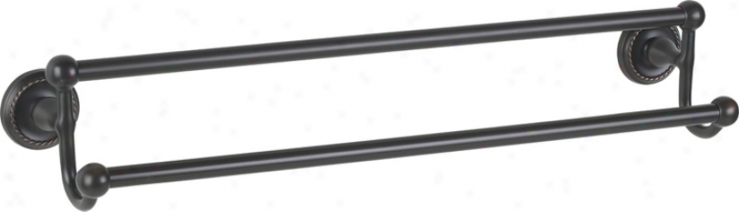 Bronze Euro Style 24" Wide Double Towel Bar (82238)