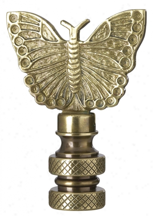 Bronze Finish Mini Butterfly Lamp Shade Finial (78466)