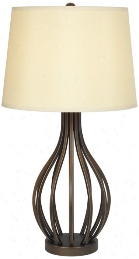 Bronze Iron Open Gourd Table Lamp (t1208)