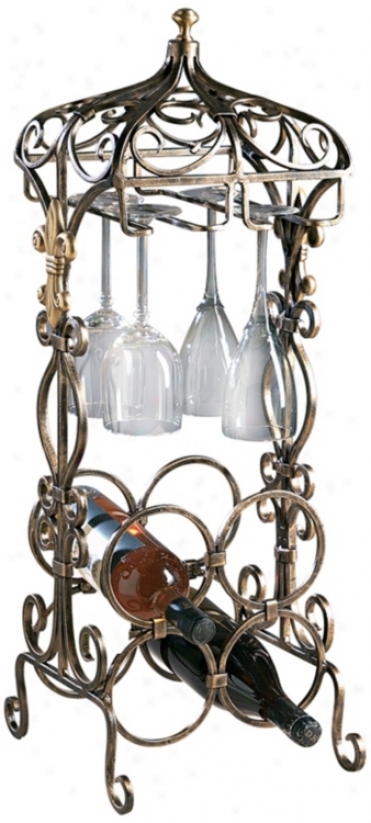 Bronze Openwork Metal Mini Bar (h8005)