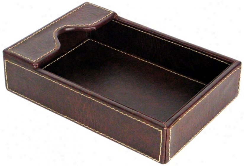 Brown Faux Leather Trau (v3699)
