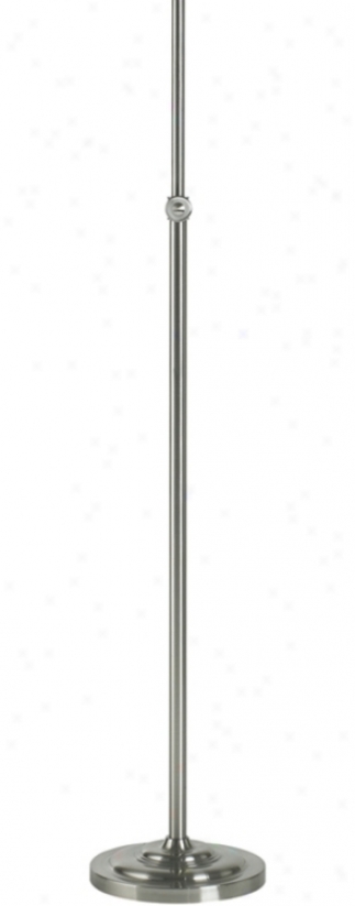 Brushed Steel Finish Adjustable Stick Floor Lamp Base (98114)