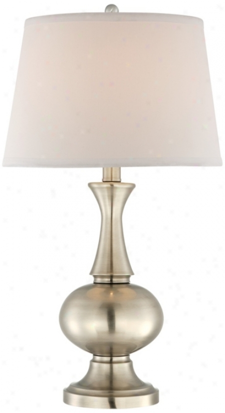 Brushed Steel Finish Genie Bottle Table Lamp (t4412)