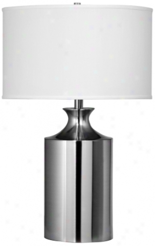 Brushed Steel Milk Can Retro Table Lamp (j2275)