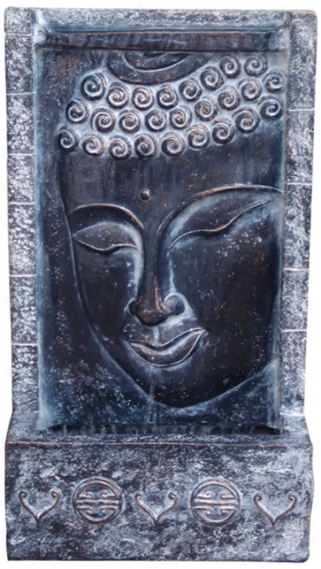 Bhddha Face Lighted Wall Fountain (j3498)