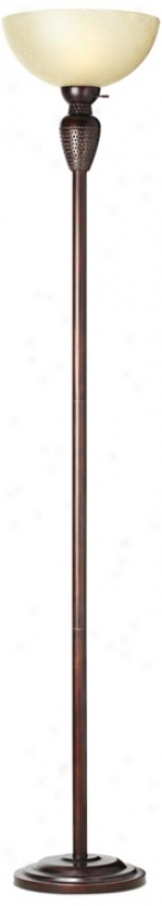 Bullock Bronze Hammered Torchiere Floor Lamp (v6338)