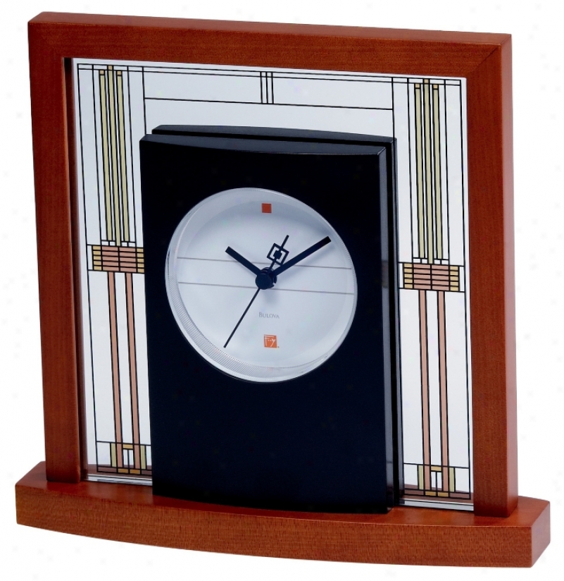 Bulova Frank Lloyd Wright's Willits House Index Clock (80738)