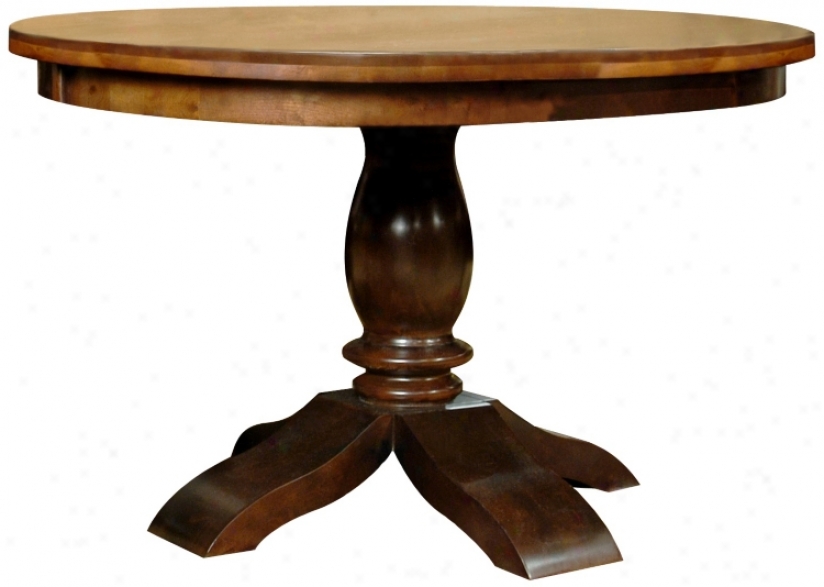 Buster 42" Round Pedestal Dining Table (v4697)