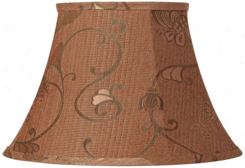 Butterscotch Floral Lamp Shade 10x18x12 (spider) (v3795)