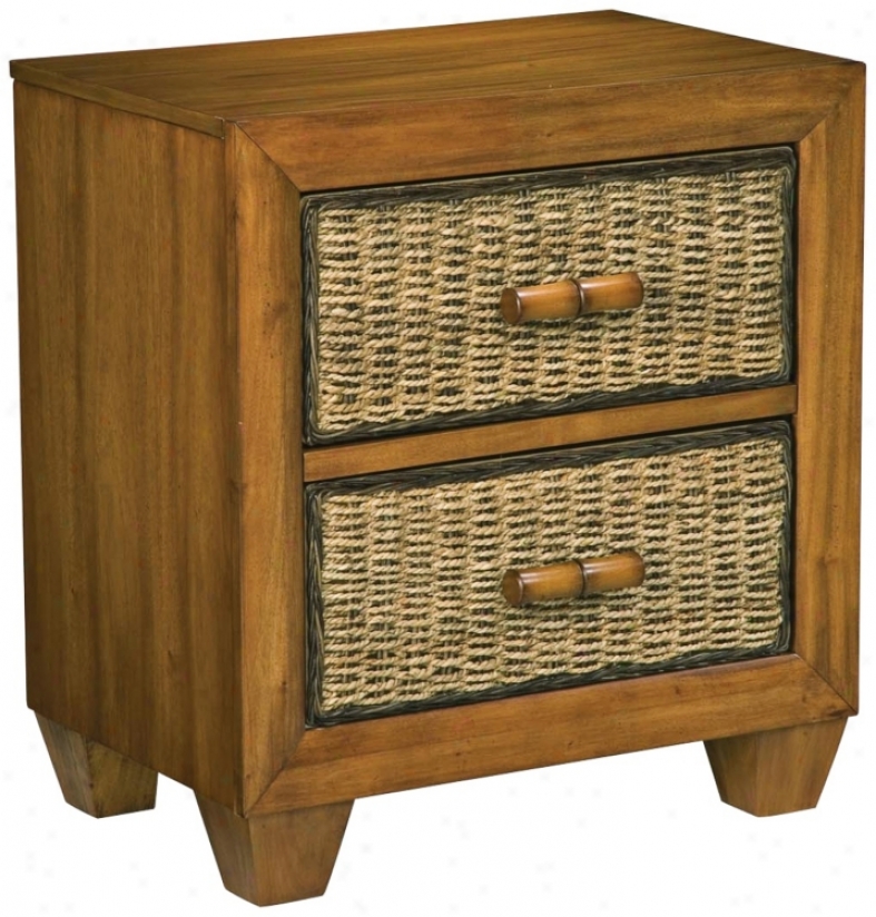 Cabana Banana Honey Oak Night Stand Side Table (u0448)