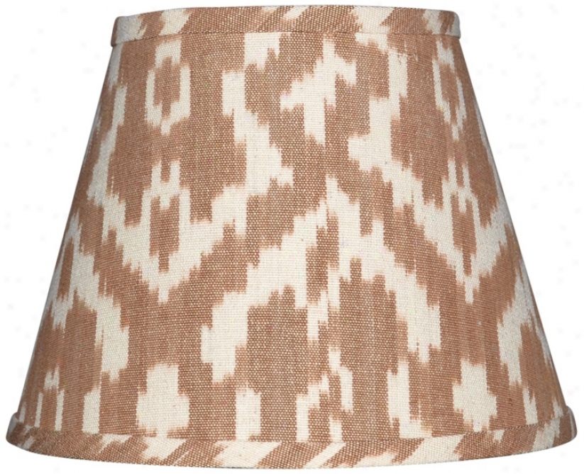 Camel And rCeam Ikat Lamp Shade 10x18x13 (spider) (w0183)