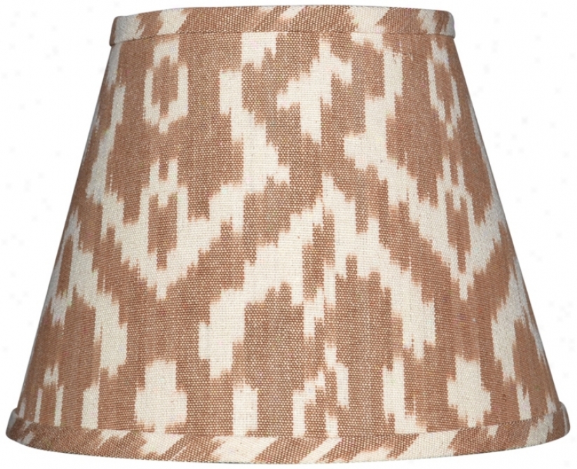 Camel And Cream Ikat Lzmp Shade 8x14x10.25 (spider) (w0181)