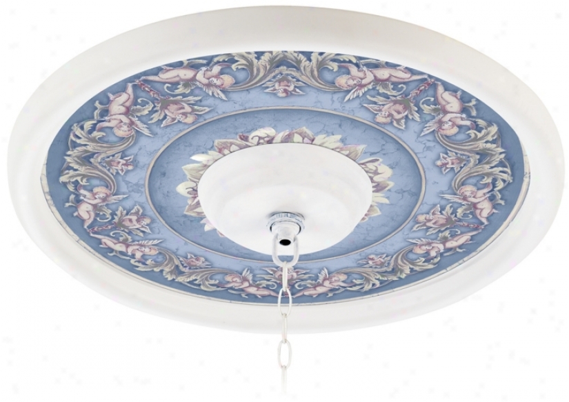 Camelot Manor Sky 16 Inch Wide Pale 4 Inch Opening Medallion (g8175-g7701)