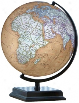 Cameron 16" High Brown Ocean World Globe (w2897)