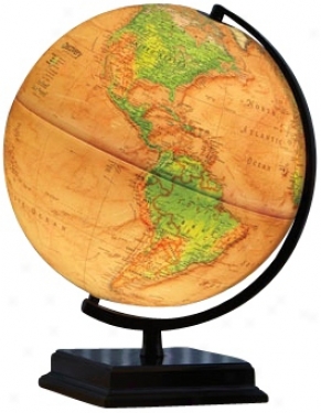 Cameron Brown Immense expanse 16" High Illuminated World Globe (w2895)