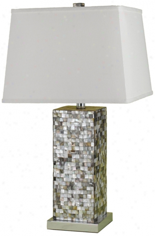 Candice Olson Abalone Shell Table Lamp (f9866)