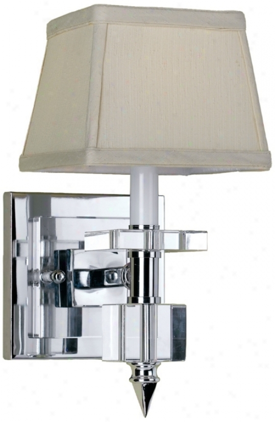 Candice Olson Cluny Chrome Wall Sconce With Cream Shade (81649)