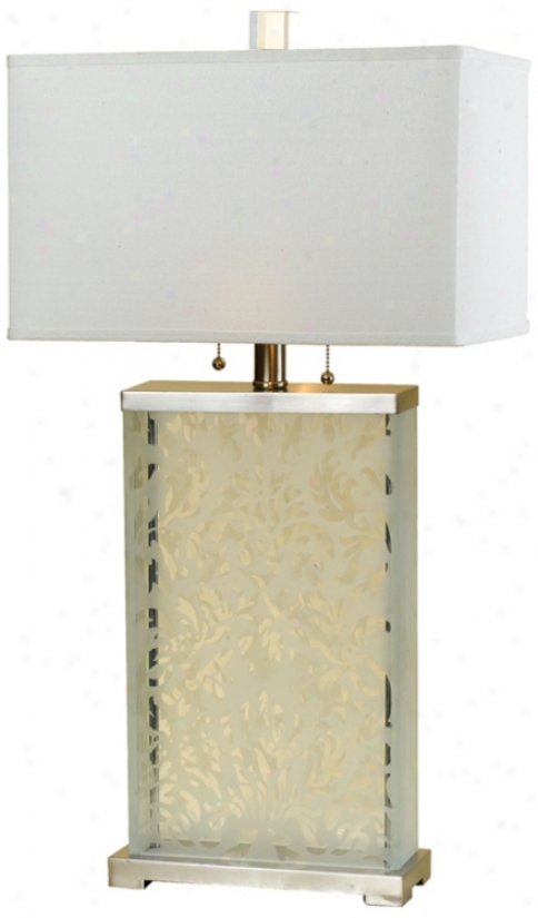 Candice Olson Damasj Glass Table Lamp (f9847)