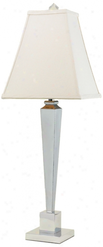 Candice Olson Margo Chrome Buffet Lamp With Cream Shade (f9870)