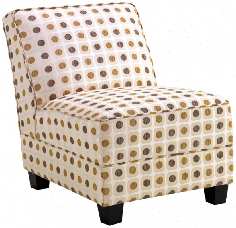 Canyon Cream Mosaic Armlesa Club Chair (t4083)