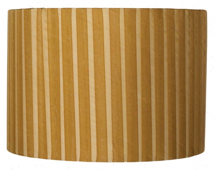 Caramel Ribbon Wrapped Drum Shade 12x12x8.5 (spider) (93276-k2108)