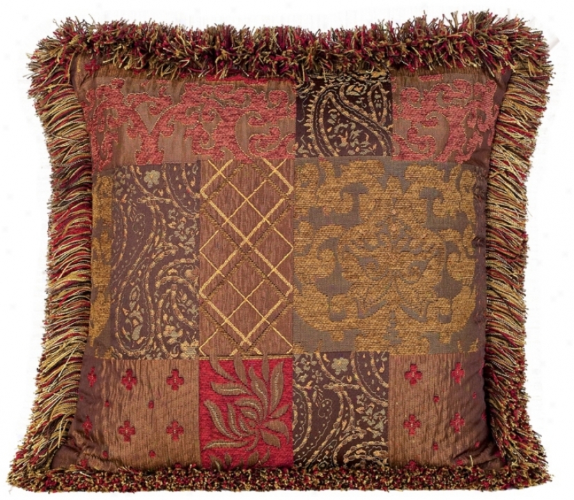 Caravan Collection Brush Fringe Accent Pillow (08878)