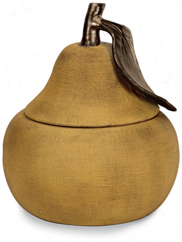 Carolyn Kinder Large Bosc Pear  Canister (n1352)