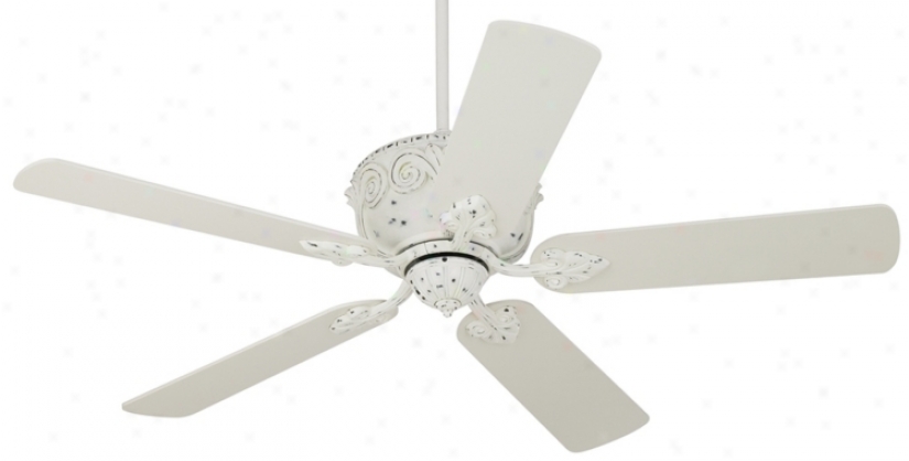 Casa Deville&#8482; Antique Rubbed White Ceiling Fan (87534-45518)