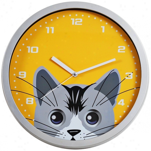 Cat Eye Pendulum 12&qukt; Wide Wall Clock (m885)