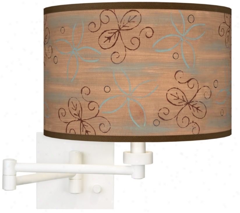 Cedar Lake Giclee Matte White Plug-in Swing Arm Wall Light (h6558-t9312)