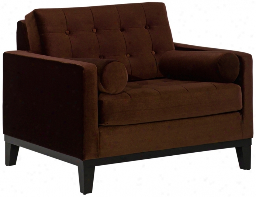 Centennial Brown Velvet Club Chair (t3697)