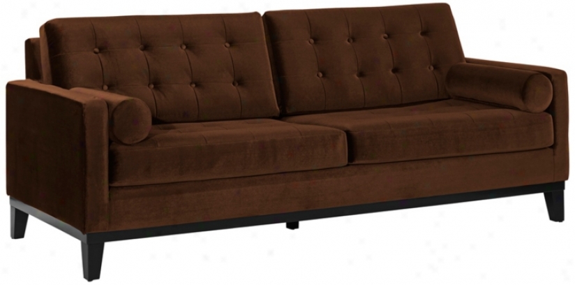 Centennial Brown Velvet Sofa (t3703)