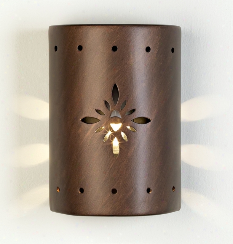 Ceramic Star Pattern Outdoor Wall Light (52670)